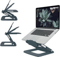 Height Adjustable Multi-Angle Laptop Stand, 80% Recycled Plastic, Six Pre-Set Height & Angle Combinations, Compact Footprint, 100% Recyclable, Ergo Range, Dark Grey, 64240089