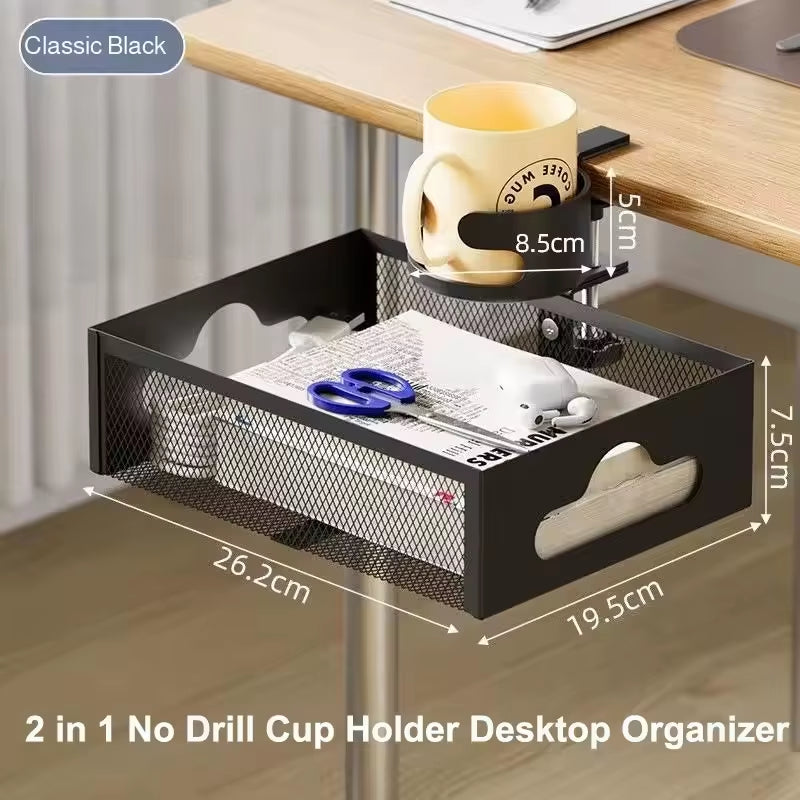 Under Desk Cable Management Tray No Drill Steel Desk Cable Organizers Wire Management Tray Cable Management Rack Storage Shelf