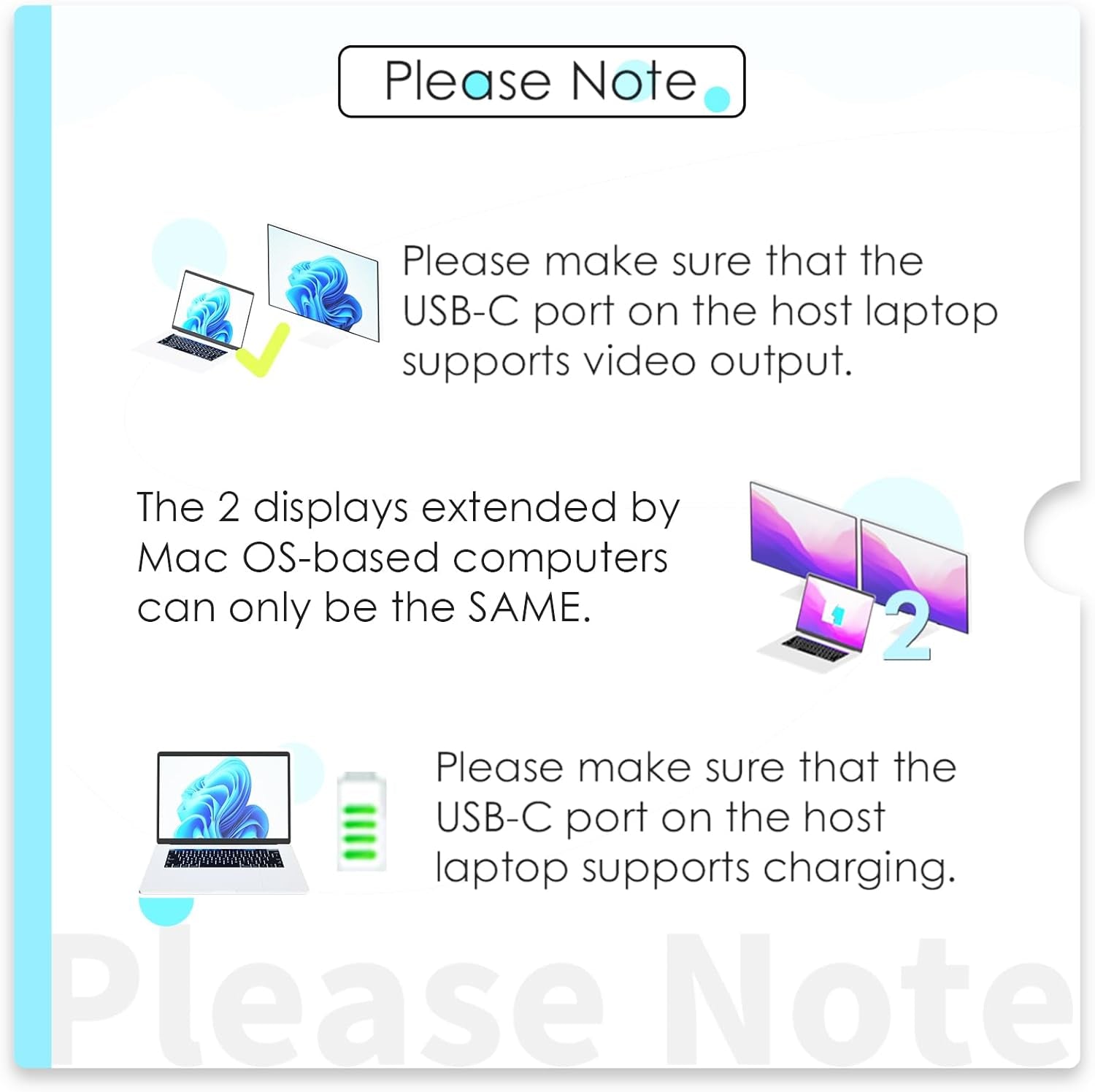 Laptop Docking Station, 10G USB C Hub with Dual HDMI, 100W PD In, 10Gbps USB-A/C 3.2, 5Gbps USB-A, USB2.0, Gigabit Ethernet for Dell/Hp/Lenovo Etc, Windows Systerm Computer Only