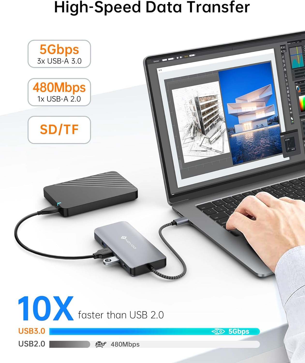 USB C Docking Station Triple Display -  RM11 Pro 11-In-1 USB C Dock with 8K@30Hz DP, Dual 4K@60Hz HDMI, 100W PD, RJ45 Ethernet, 3 USB-A 3.0 Ports, SD/TF Card Slots for Laptop and Macbook