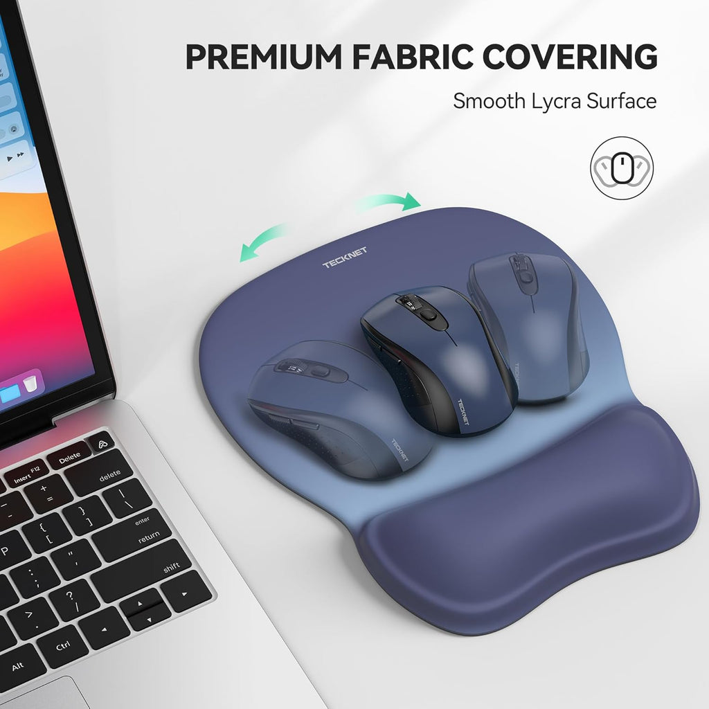 Mouse Mat Wrist Support, Gel Ergonomic Mouse Mat, Mouse Pad Wrist Rest with Non-Slip PU Base, Waterproof Surface Mouse Pad Wrist Support for Computer, Laptop, Office, Home and Travel