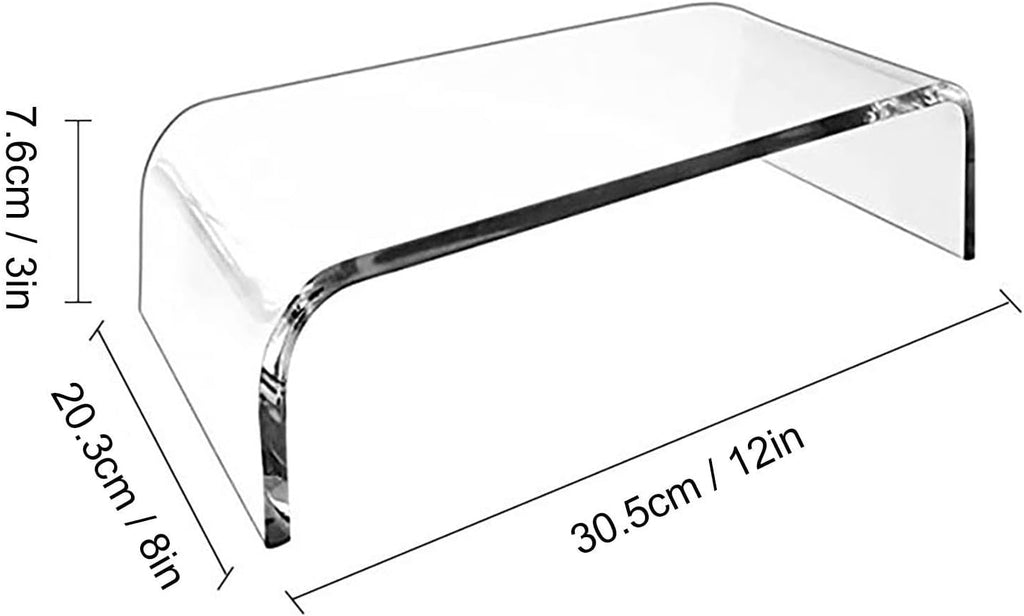 Acrylic Laptop Stand, Transparent Monitor Stand Riser, Desktop Computer Riser, Desk Storage Organizer for Storing PC, Screen, Laptop and Computer Monitor