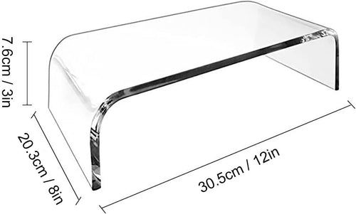 Acrylic Laptop Stand, Transparent Monitor Stand Riser, Desktop Computer Riser, Desk Storage Organizer for Storing PC, Screen, Laptop and Computer Monitor