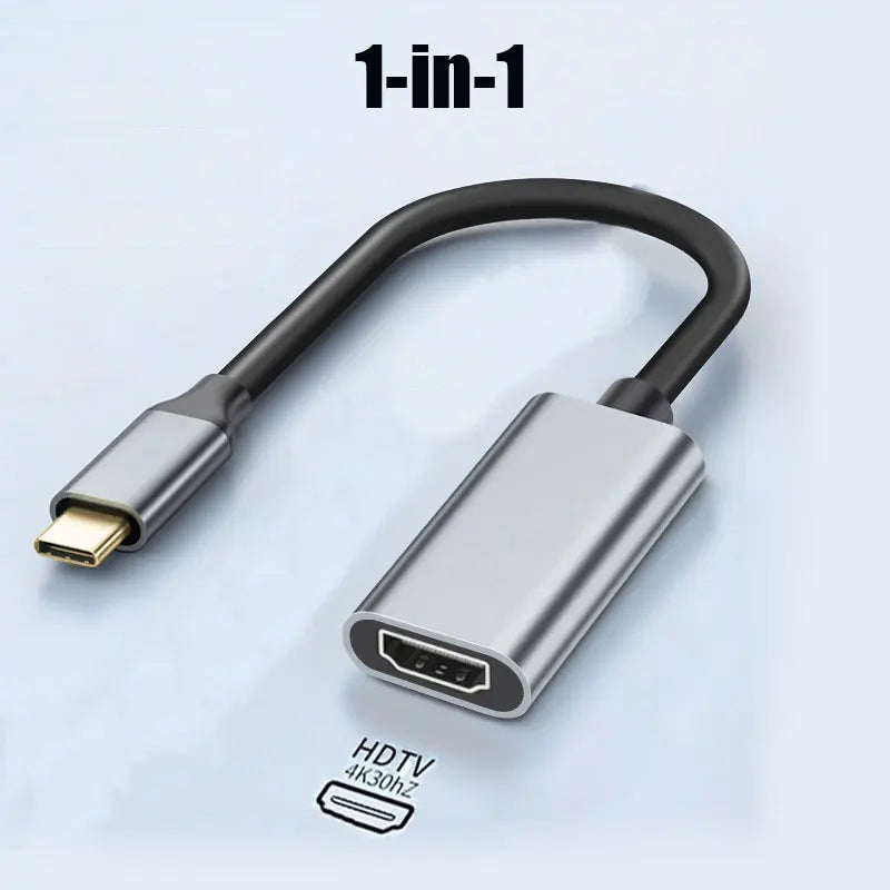 6/5/4/3 Ports USB C Hub to 4K Hdmi-Compatible PD Fast Charge USB 3.0 2.0 HUB 4K 30Hz Charging Docking for Macbook Ipad Samsung