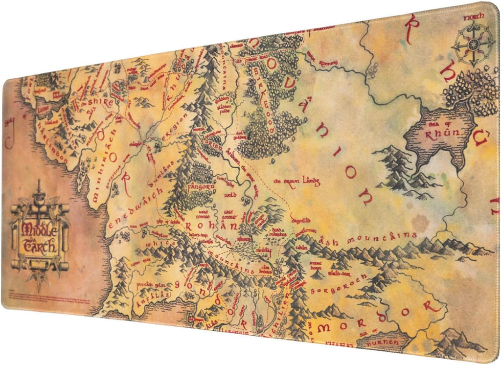 Large Mouse Mat - the Lord of the Rings Gifts | Gaming Mouse Pad XXL 80 X 35 Cm - 31.5 X 13.8 In, Desk Mat Large, Gaming Desk Accessories | LOTR Gifts under 20 Pounds