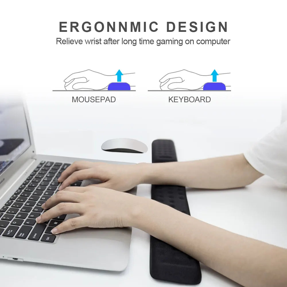 Wrist Rest Memory Foam Hand Palm Rest Support for Typing and Wrist Pain Relief and Repair