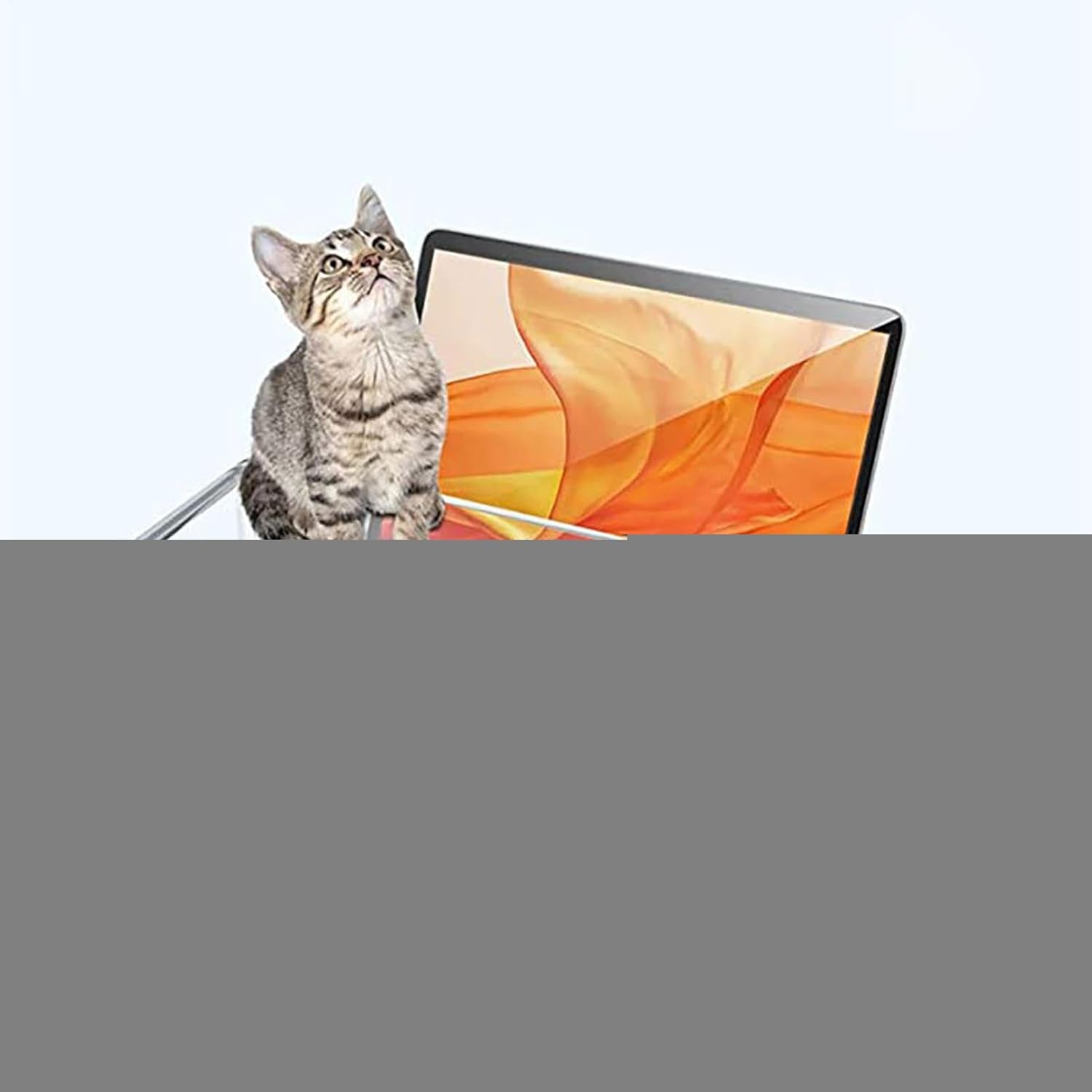 Acrylic Laptop Stand, Transparent Monitor Stand Riser, Desktop Computer Riser, Desk Storage Organizer for Storing PC, Screen, Laptop and Computer Monitor