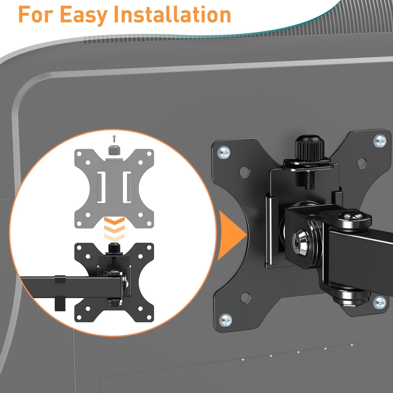Dual Monitor Arms for 13-32 Inch LED LCD Screens, Flat/Curved, VESA 75/100Mm, Adjustable Height, Tilt & Swivel, up to 8KG