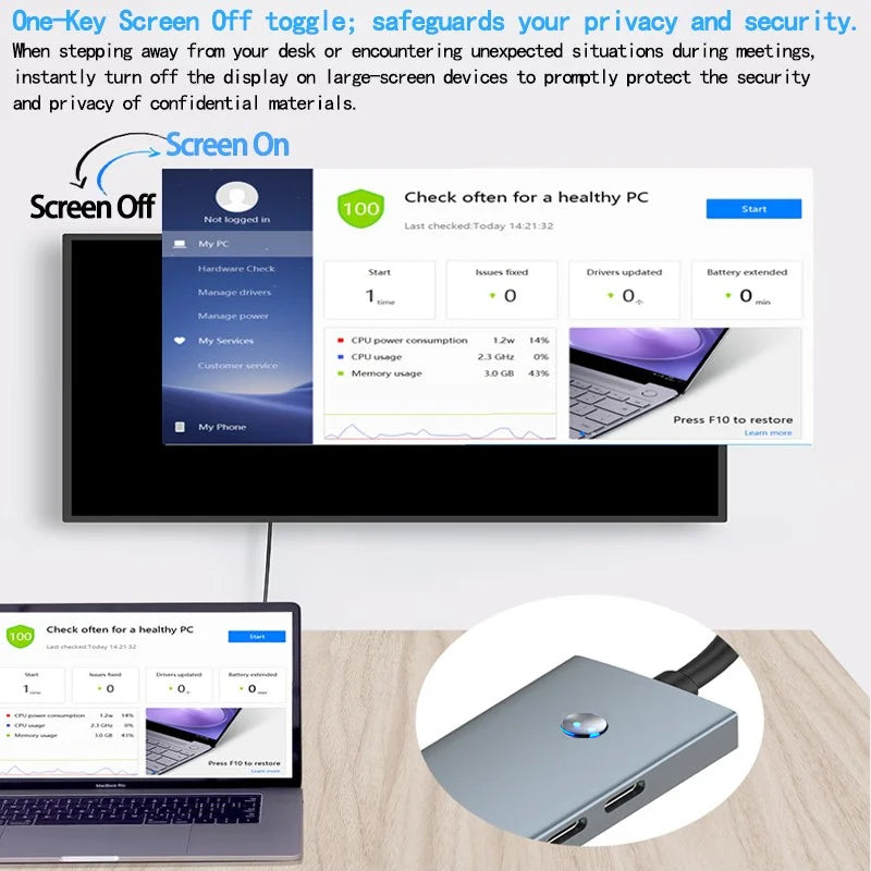 USB C HUB Type C Splitter Thunderbolt 3 Docking Station Laptop Adapter with for Macbook Air M1 Ipad Pro