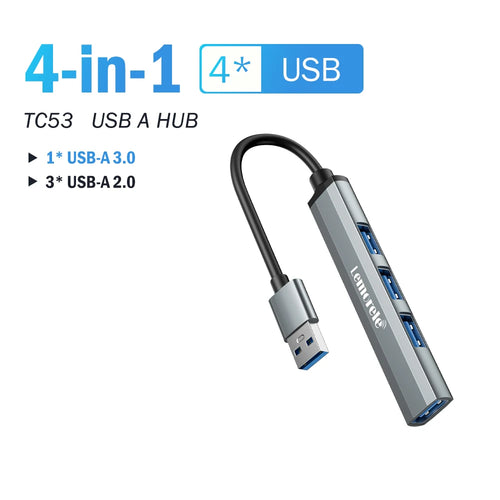 120Cm 4Ports USB HUB OTG USB a 3.0 Adapter Multi Splitter Adapter Laptop Accessories for Xiaomi Lenovo Macbook Pro