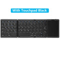 3-Folding Keyboard Tri-Bluetooth Keyboard with Touchpad for PC Windows Android IOS Phone Mini Keyboard Rechargeable Keyboard