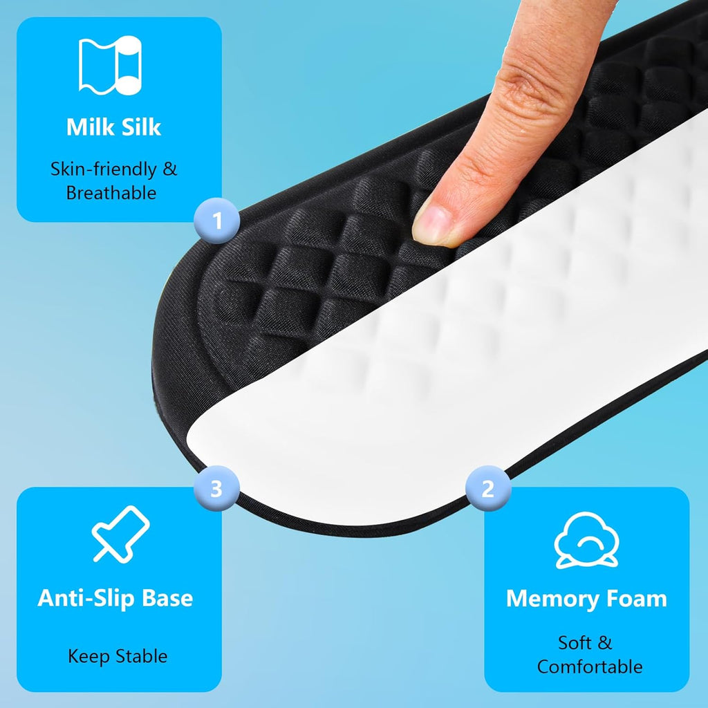 Wrist Rest for Keyboard and Mouse, Soft Memory Foam Wrist Support Keyboard, Computer Ergonomic Wrist Support Pad, Non-Slip Wrist Rest for Computer Keyboard, Made Easy Typing & Relieve Wrist Pain