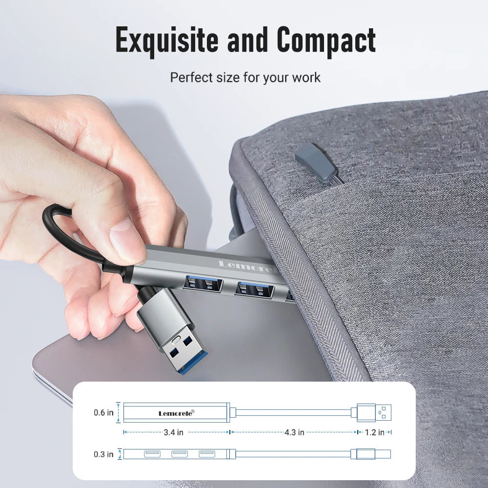 120Cm 4Ports USB HUB OTG USB a 3.0 Adapter Multi Splitter Adapter Laptop Accessories for Xiaomi Lenovo Macbook Pro