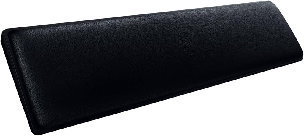 Ergonomic Wrist Rest Tenkeyless - Ergonomic Leatherette Keyboard Wrist Rest (Plush Leatherette Cushion, Anti-Slip Rubber Feet, Compatible with Tenkeyless Keyboards) Black