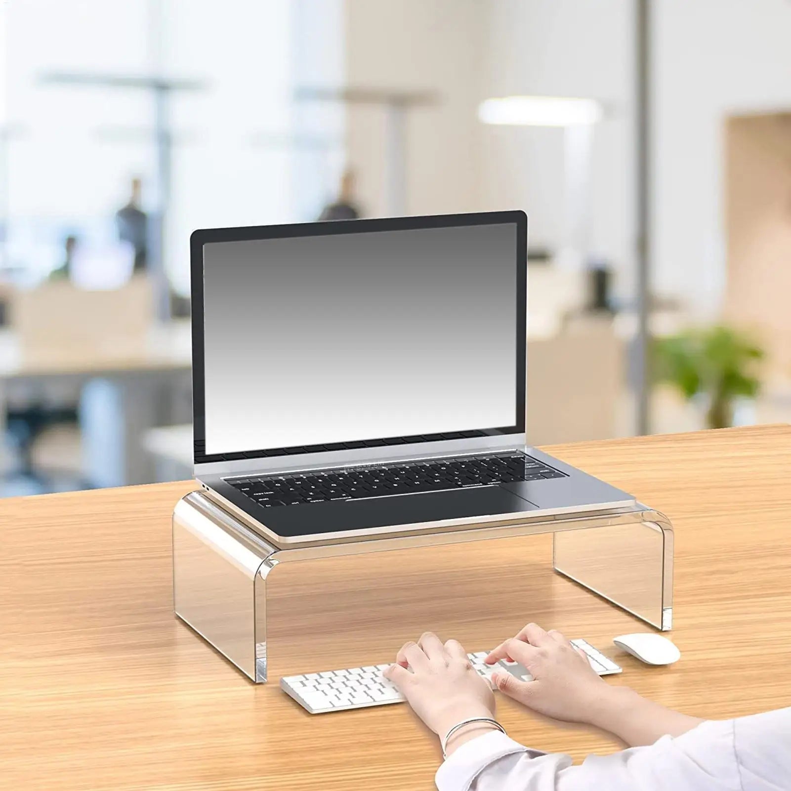 Monitor Stand for Desk Desktop Laptop Stand Acrylic Desktop Monitor Holder Desktop Screen Support Table Organizer for Home