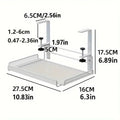 1PCS under Desk Cable Management Tray No Drill Steel Desk Cable Organizers Wire Management Tray Cable Management Rack Shelf