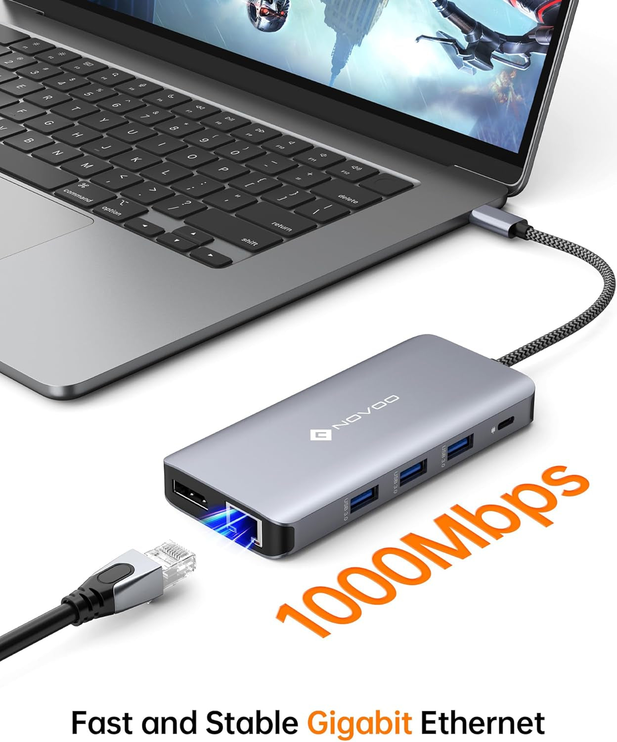 USB C Docking Station Triple Display -  RM11 Pro 11-In-1 USB C Dock with 8K@30Hz DP, Dual 4K@60Hz HDMI, 100W PD, RJ45 Ethernet, 3 USB-A 3.0 Ports, SD/TF Card Slots for Laptop and Macbook