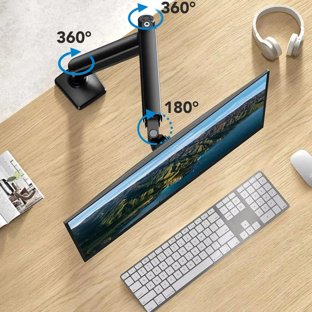 Universal Single Monitor Bracket 32 Inch Desk Mount Stand up to 19.8 Lbs per Screen Adjustable Computer Stand