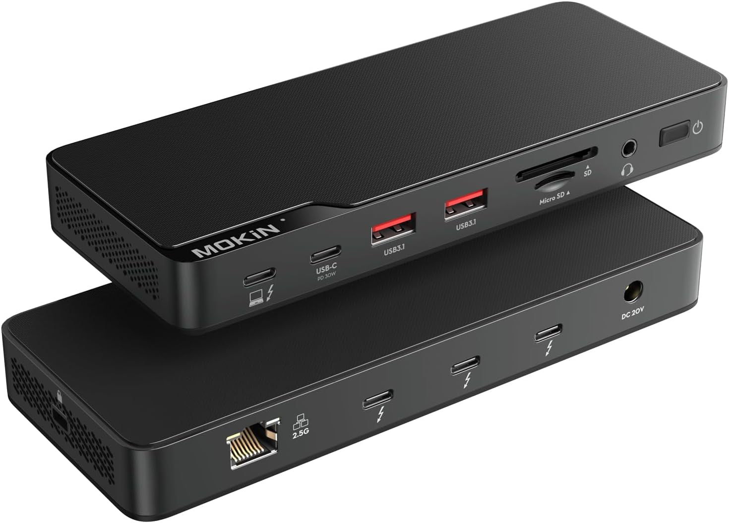 Thunderbolt 4 Dock, 12-In-1, Single 8K or Dual 4K @ 60Hz Display, 85W Charging, 3 X 40G Thunderbolt 4, 2 X 10G USB-A, 1 X USB-C (PD 30W), 2.5Gbe, Audio, SD/TF 4.0, Compatible for Mac and Windows