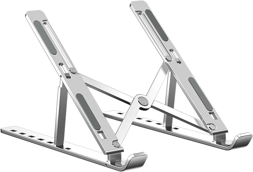Laptop Stand for Desk, Adjustable Laptop Riser, Foldable Portable Aluminum Riser for Laptop & Tablet, Ergonomic Computer Holder for Home Office, 7 Adjustable Angles, Non Slip Heat Dissipation, 10-20”