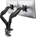 Dual Monitor Stand for 13 to 32 Inch Screens, Dual Gaming Monitor Arm Desk Mount for Curved Flat Screens, Double Screen Arm Support VESA 75 & 100 Mm