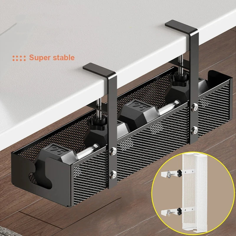 Under Desk Cable Management Tray No Drill Steel Desk Cable Organizers Wire Management Tray Cable Management Rack Storage Shelf