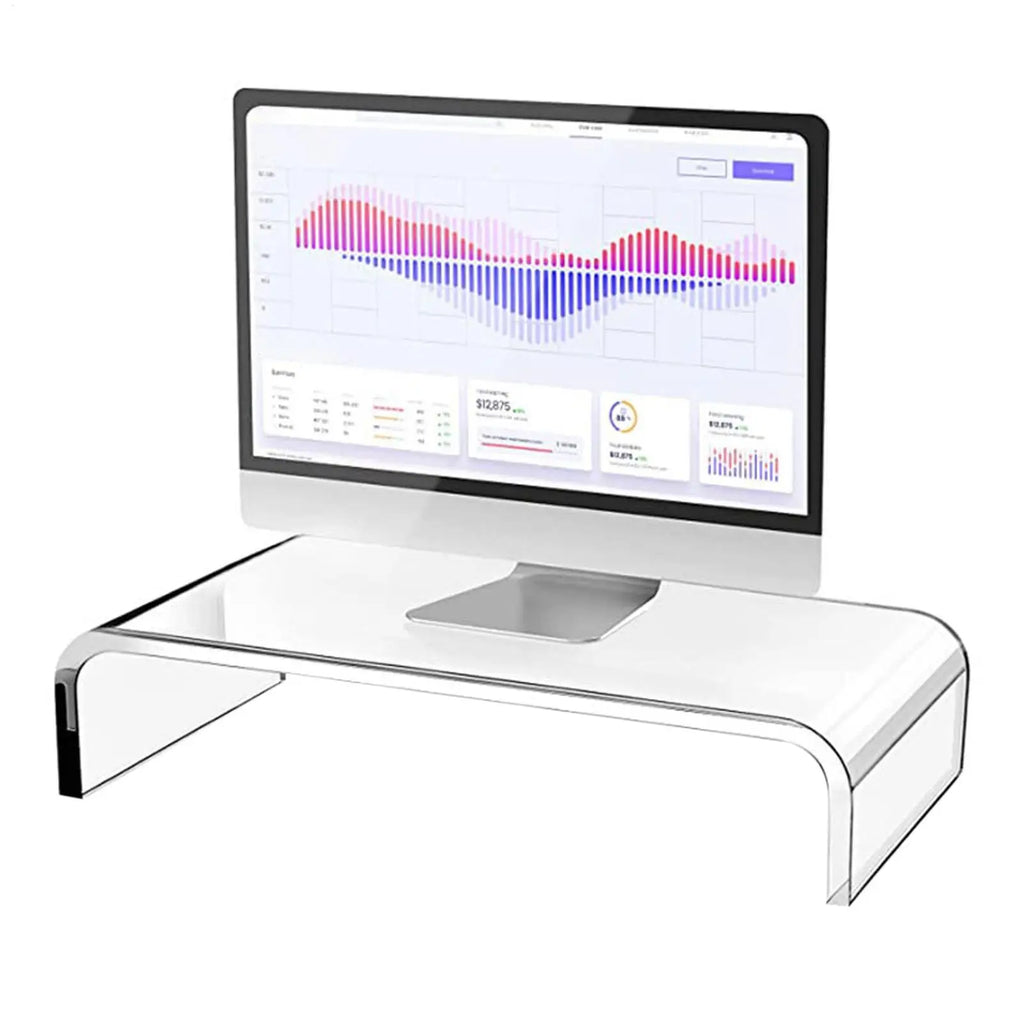 Monitor Stand for Desk Desktop Laptop Stand Acrylic Desktop Monitor Holder Desktop Screen Support Table Organizer for Home