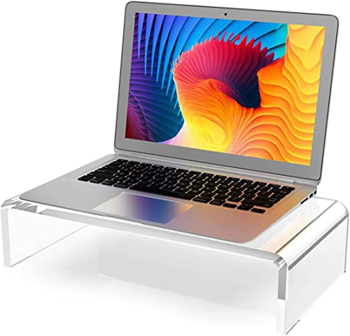 Acrylic Laptop Stand, Transparent Monitor Stand Riser, Desktop Computer Riser, Desk Storage Organizer for Storing PC, Screen, Laptop and Computer Monitor