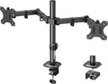 Dual Monitor Arms for 13-32 Inch LED LCD Screens, Flat/Curved, VESA 75/100Mm, Adjustable Height, Tilt & Swivel, up to 8KG