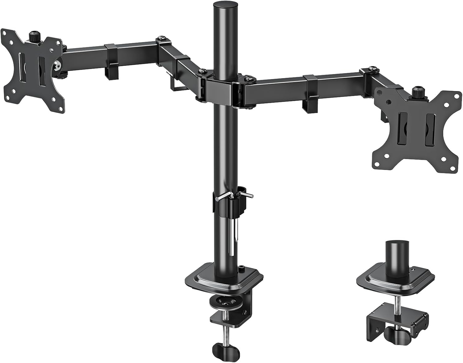 Dual Monitor Arms for 13-32 Inch LED LCD Screens, Flat/Curved, VESA 75/100Mm, Adjustable Height, Tilt & Swivel, up to 8KG