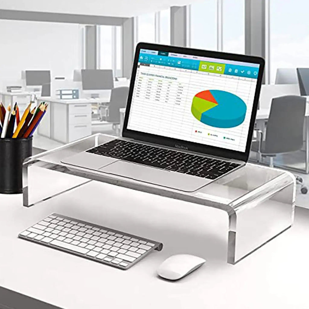 Monitor Stand for Desk Desktop Laptop Stand Acrylic Desktop Monitor Holder Desktop Screen Support Table Organizer for Home