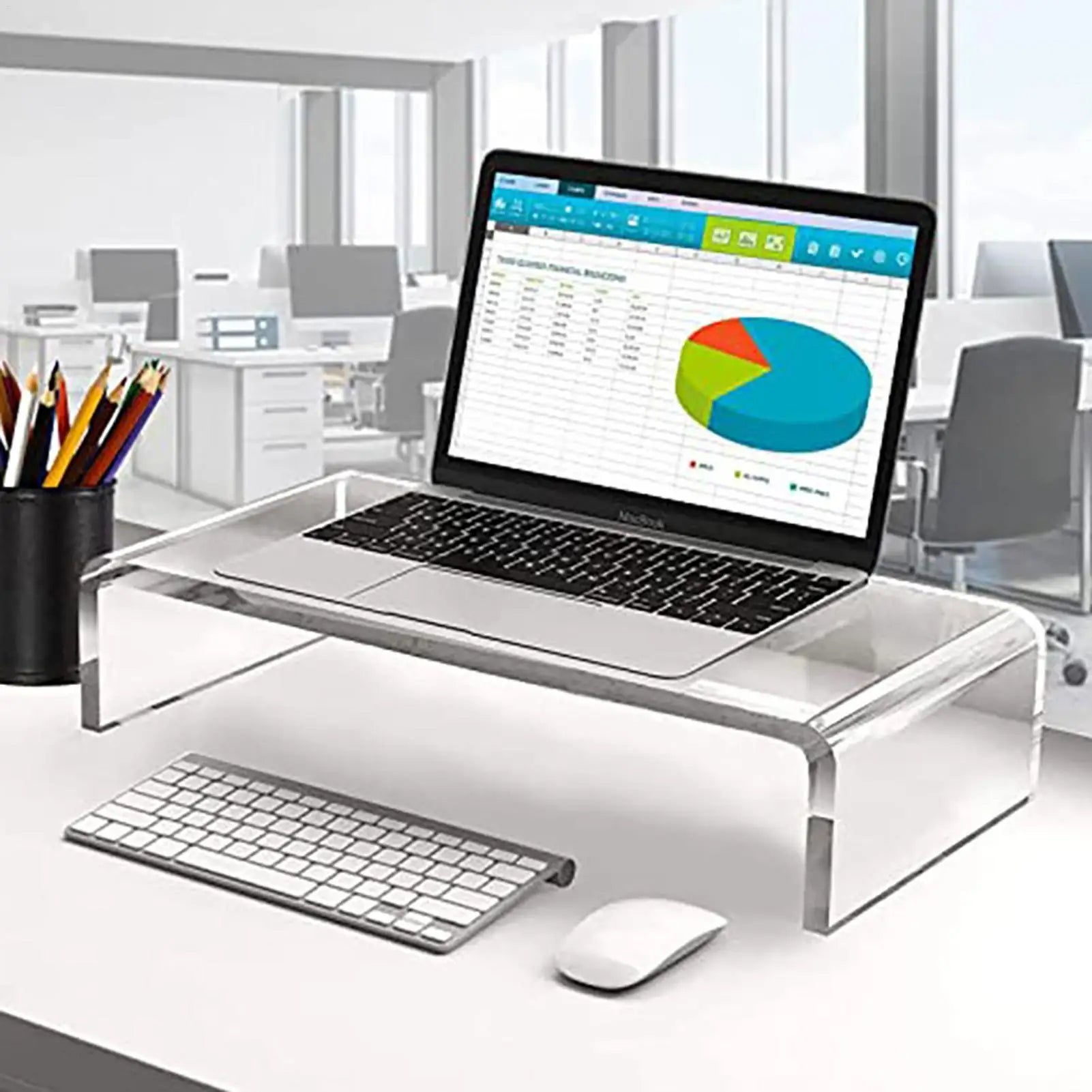 Monitor Stand for Desk Desktop Laptop Stand Acrylic Desktop Monitor Holder Desktop Screen Support Table Organizer for Home