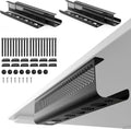 under Desk Cable Management Tray - 4 Pack Cable Management under Desk, Management Tray for Tidy Office and Home (Black)
