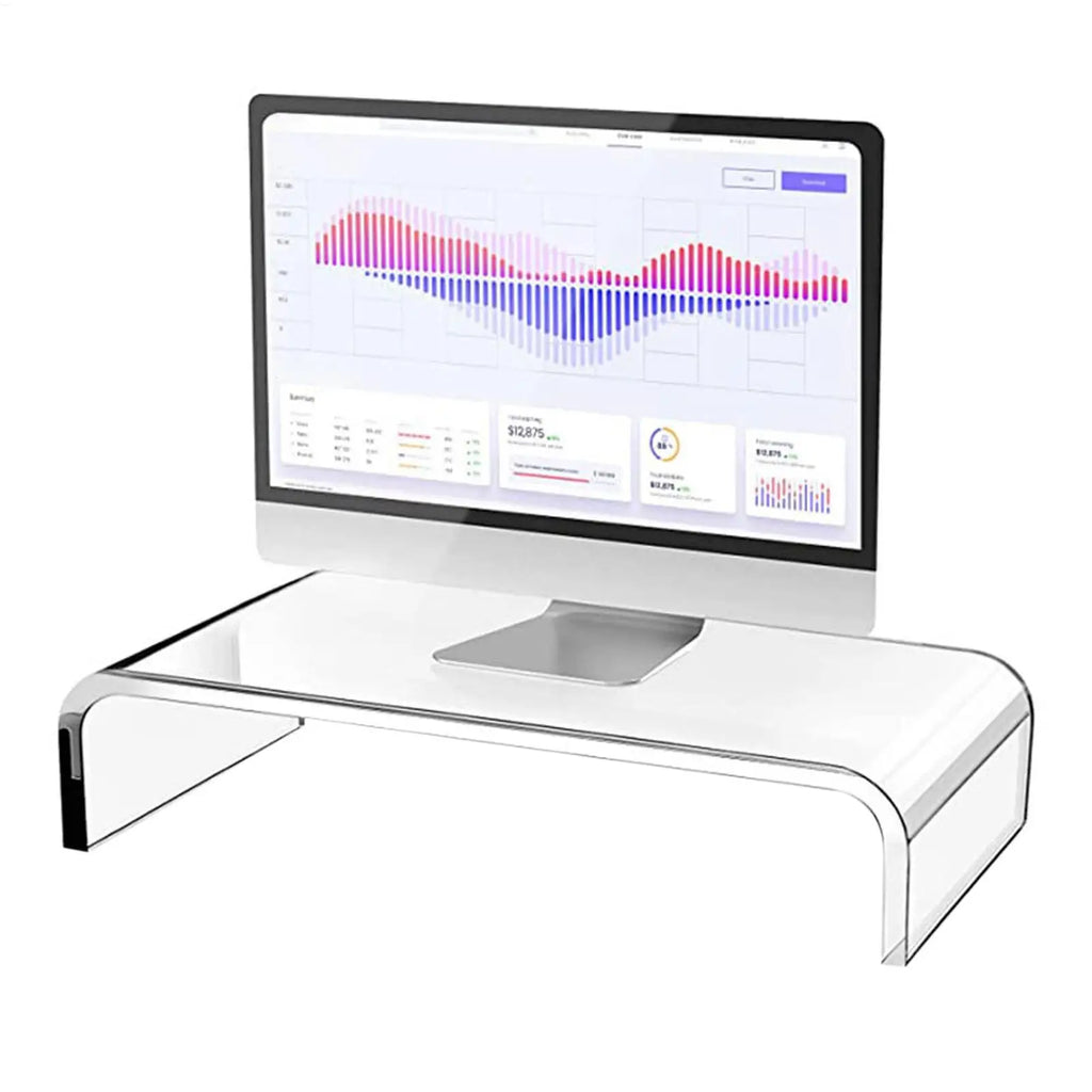 Monitor Stand for Desk Desktop Laptop Stand Acrylic Desktop Monitor Holder Desktop Screen Support Table Organizer for Home