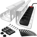 2-Pack under Desk Cable Management Tray, Cable Management Tray, Metal Mesh Cable Management under Desk with Clamp Mount, Cord Organizer for Office/Home Cost-Effective