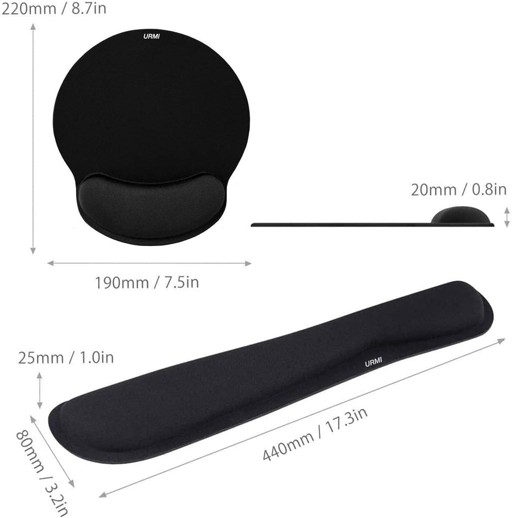 Mouse Pad Wrist Rest, Large Keyboard Wrist Rest Support & Mouse Pad Set, Comfortable Memory Foam Mouse Mat with Wrist Cushion Support Ergonomic for Computer Laptop Office Home